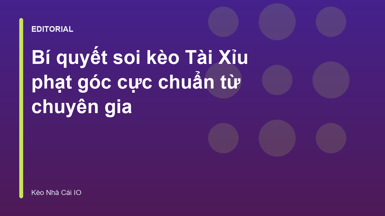 Phân tích kèo tài xỉu phạt góc trong bóng đá
